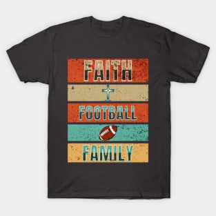 Faith Family Football T-Shirt